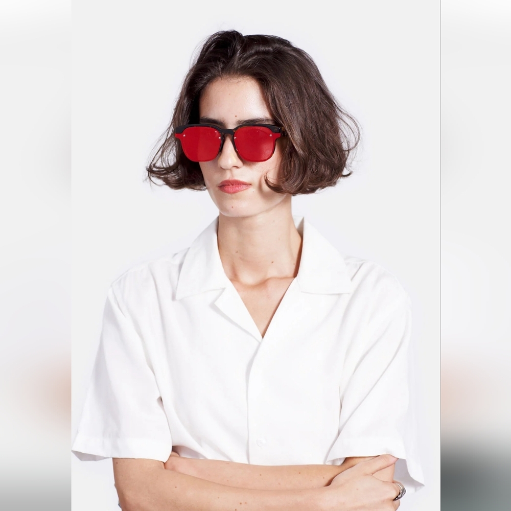 👓 Retro Super Future Sunglasses Euclid Red Mirror Rare Authentic New!